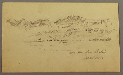 Disegno, Cime di montagna, 22 febbraio 1868 da Frederic Edwin Church