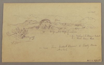 Disegno, Cime di montagna, 22 febbraio 1868 da Frederic Edwin Church