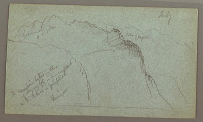 Disegno, Cime di montagna, luglio forse 1868 da Frederic Edwin Church