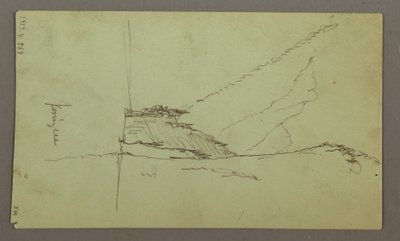 Disegno, Cime di montagna, fiume, luglio 1868 da Frederic Edwin Church
