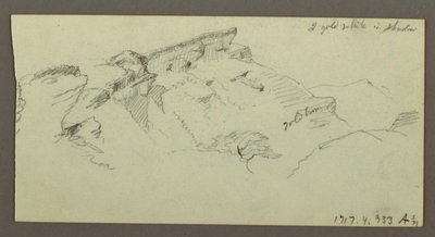 Disegno, Cime di montagna, forse 1868 da Frederic Edwin Church