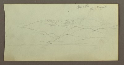 Disegno, catena montuosa, febbraio 1868 da Frederic Edwin Church