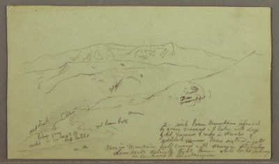 Disegno, catena montuosa, forse maggio 1868 da Frederic Edwin Church