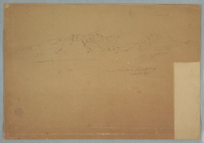 Disegno, catene montuose con cime aspre, vicino a Machachi, Ecuador, 19 giugno 1857 da Frederic Edwin Church