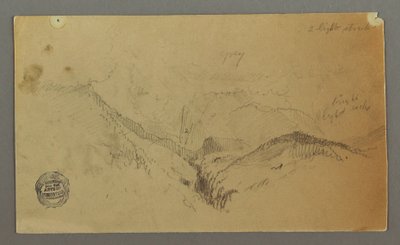 Disegno, Studio di montagna, forse 1868 da Frederic Edwin Church