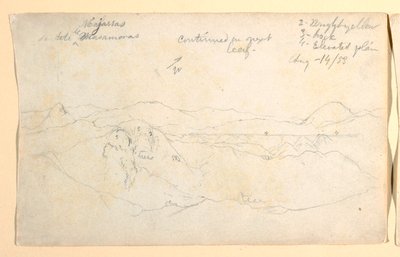 Disegno, Paesaggio montano, Colombia, 14 agosto 1853 da Frederic Edwin Church