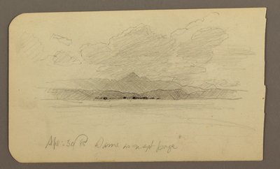 Disegno, Paesaggio montano, Toluca; verso: Montagna, Toluca, 20 aprile 1885 da Frederic Edwin Church