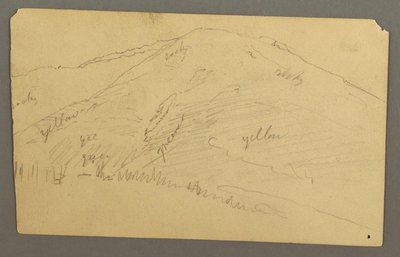 Disegno, Cima della montagna, 1877 da Frederic Edwin Church