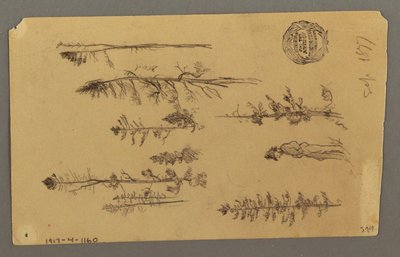 Disegno, Cima della montagna, 1877 da Frederic Edwin Church