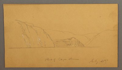 Disegno, baia montuosa, 21 luglio 1859 da Frederic Edwin Church