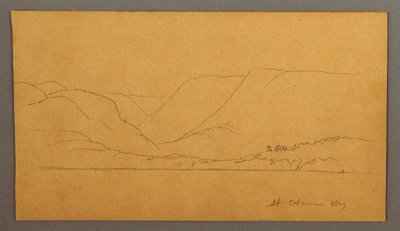 Disegno, baia montuosa, forse 1859 da Frederic Edwin Church