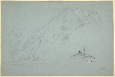 Disegno, Montagne vicino ad Abtenau. Salzkammergut, 5 agosto 1868 da Frederic Edwin Church