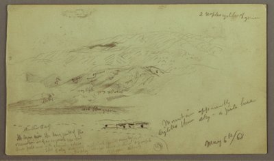 Disegno, Studio di montagna, 6 maggio 1868 da Frederic Edwin Church