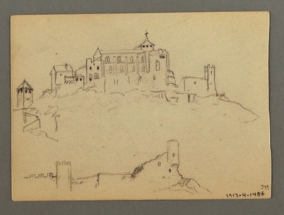 Disegno, Versante della montagna, forse 1868 da Frederic Edwin Church