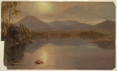 Disegno, i monti Katahdin e Turner dal lago Katahdin, Maine, 1855-60 da Frederic Edwin Church