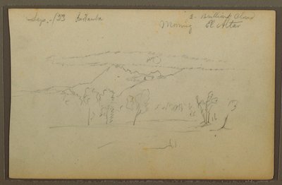 Disegno, Monte Altare, Riobama, Ecuador, settembre 1853 da Frederic Edwin Church