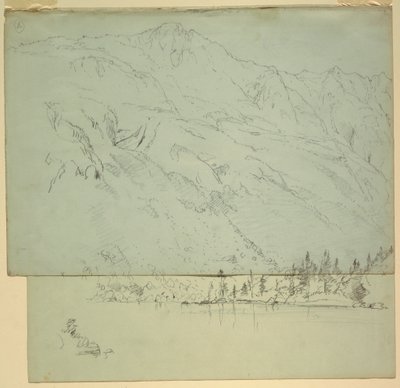 Disegno, Monte Katahdin, Maine, 1870-78. Katahdin, Maine, 1870-78 da Frederic Edwin Church