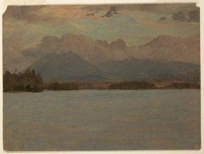 Disegno, il monte Katahdin dal lago Katahdin, 1855-65 da Frederic Edwin Church