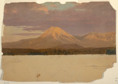 Disegno, il monte Katahdin dal lago Katahdin, 1878 da Frederic Edwin Church