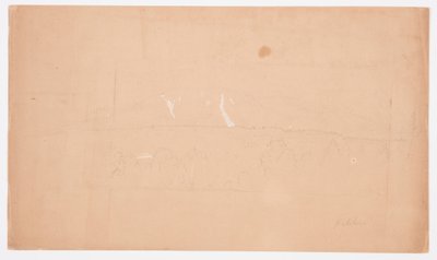 Disegno del monte Katahdin, dal lago Katahdin, Maine, 1852 da Frederic Edwin Church