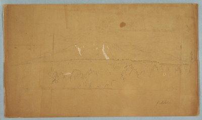 Disegno del monte Katahdin, dal lago Katahdin, Maine, 1852 da Frederic Edwin Church