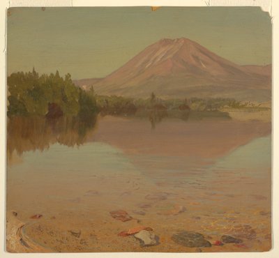 Disegno, il monte Katahdin dal lago Katahdin, forse 1870 da Frederic Edwin Church