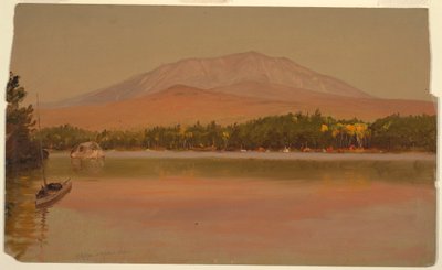 Disegno, il monte Katahdin dallo stagno di Togue, 1875-80 da Frederic Edwin Church