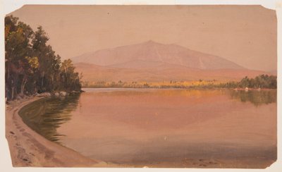 Disegno, il monte Katahdin dallo stagno di Togue, 1878 da Frederic Edwin Church