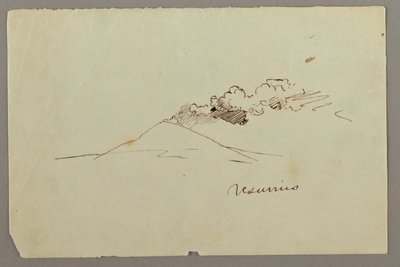 Disegno, Il Vesuvio con il fumo, forse 1868-69 da Frederic Edwin Church