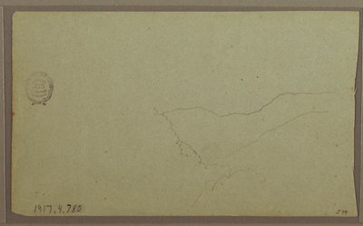 Disegno, vicino a San Miguel, Ecuador; verso: schizzo di montagna incompiuto, 2 giugno 1857. da Frederic Edwin Church