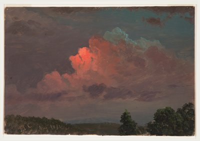 Disegno, calar del sole nei pressi di Olana, agosto 1872 da Frederic Edwin Church