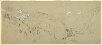 Disegno, Veduta panoramica da Bel Arp, 1868 da Frederic Edwin Church