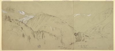 Disegno, Veduta panoramica da Bel Arp, 1868 da Frederic Edwin Church