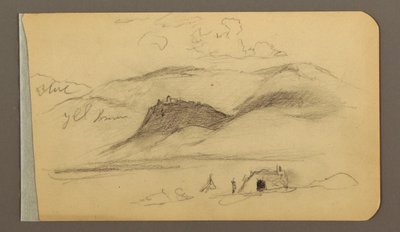 Disegno, pianura, collina, città; verso: catena montuosa, 1889 da Frederic Edwin Church