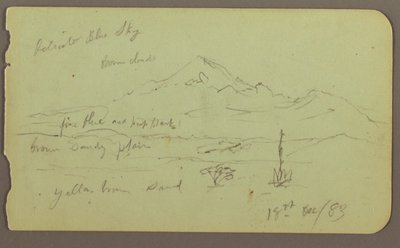Disegno, Popocatapel; verso: fregio sull