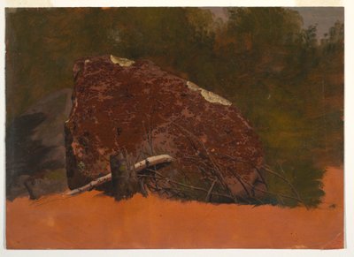 Disegno, forse Mt. Desert, Island, roccia, 1845 ca. da Frederic Edwin Church
