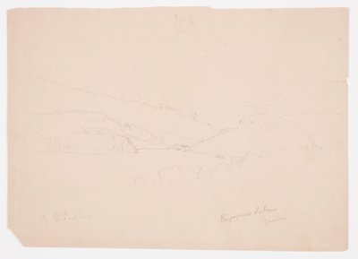 Disegno, Lago Ripogenus, 1855 ca. da Frederic Edwin Church