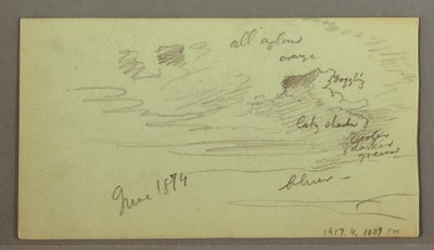 Disegno, Fiume attraverso la montagna, forse 1874 da Frederic Edwin Church