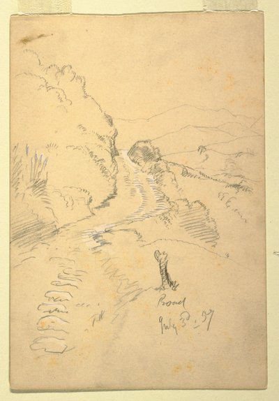 Disegno, Strada in Ecuador, 3 luglio 1857 da Frederic Edwin Church