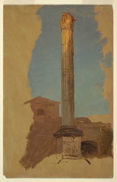 Disegno, Roma, colonna classica, 1868-69 da Frederic Edwin Church