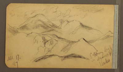 Disegno, Montagne aspre, 17 aprile 1889 da Frederic Edwin Church