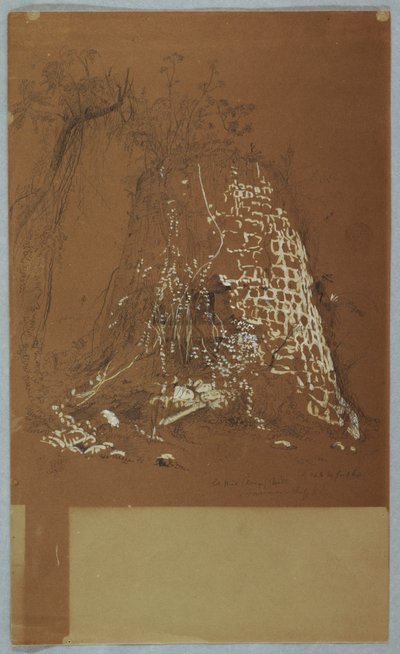 Disegno, vecchio mulino a vento in rovina, Giamaica, luglio 1865 da Frederic Edwin Church