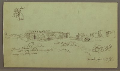 Disegno, Rovine, studio di figura, 27 aprile 1868 da Frederic Edwin Church