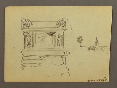 Disegno, Sarcofago, forse 1868-69 da Frederic Edwin Church