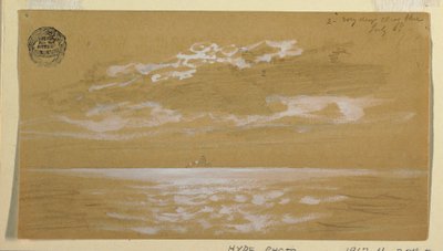Disegno, Paesaggio marino, Terranova, 6 luglio 1859 da Frederic Edwin Church