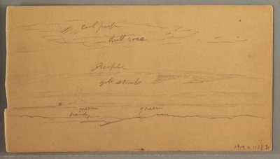 Disegno, Cime aguzze, cielo nuvoloso, giugno 1874 da Frederic Edwin Church