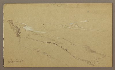 Disegno, Riva e mare, "Bloxburgh", agosto 1865 da Frederic Edwin Church