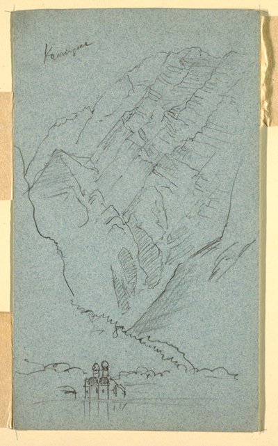 Disegno, Riva del Konigssee, B, luglio 1868 da Frederic Edwin Church