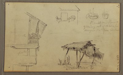 Disegno, Schizzi, Ecuador o Colombia; verso: Schizzi, Ecuador o Colombia, 1857. da Frederic Edwin Church