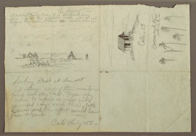 Disegno, Schizzi da Calé, Colombia, luglio 1853 da Frederic Edwin Church